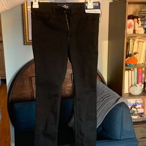 Black high rise classic stretch jeans